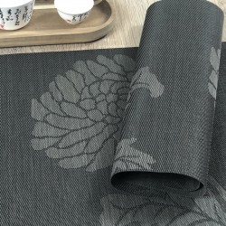 Carbon woven vinyl Fleximats close up of reverse side