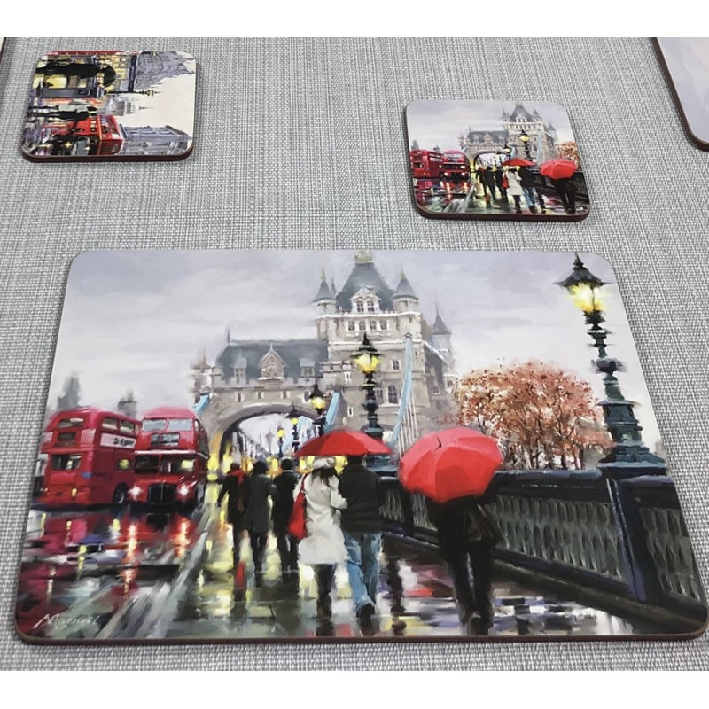 Streets of London Placemats, Plymouth Pottery