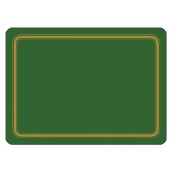 Forest Green colour melamine placemats, rigid corkbacked UK made tablemats