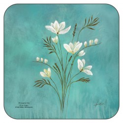 Infinity design corkbacked floral coasters