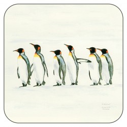 Penguin Parade drinks coasters by Plymouth Pottery